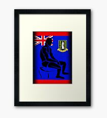 Custom Stencil Man (British Virgin Islands) Framed Print