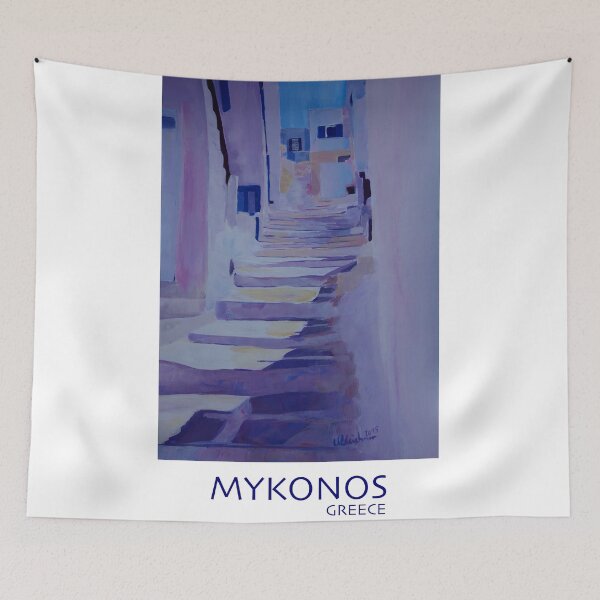 Item preview, Mykonos Retro Poster designed and sold by artshop77.