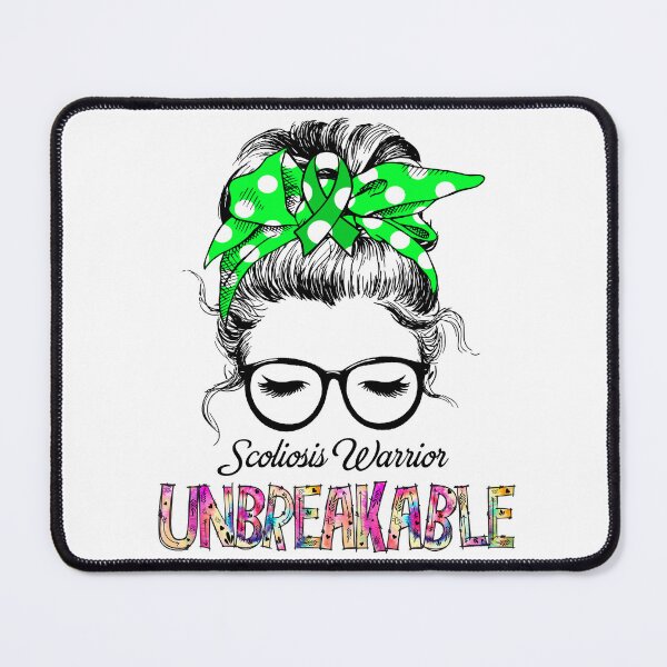 Item preview, Scoliosis Warrior - UNBREAKABLE - Scoliosis Ribbon designed and sold by Tifrop.