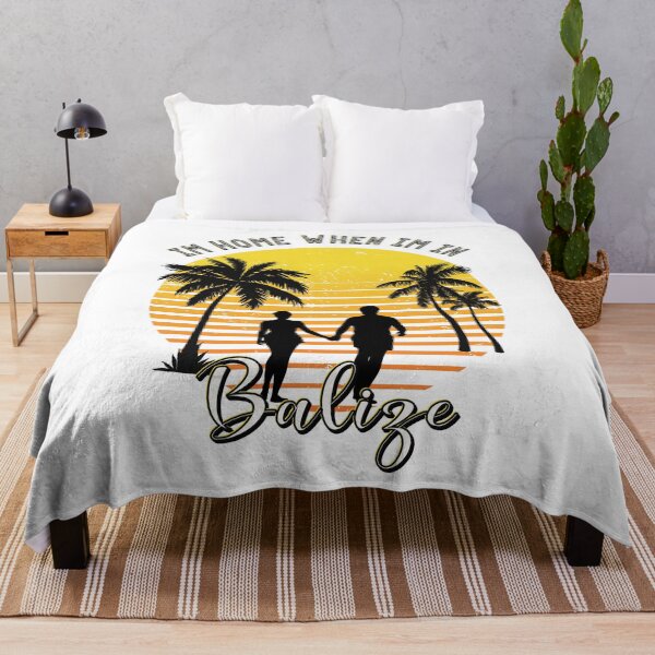 Item preview, When I’m in Belize retro sunset palm tree  designed and sold by TipTopTapo.