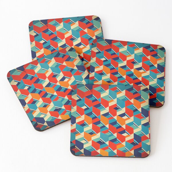 Item preview, Vintage Geometric Colorful Pattern Digital Painting designed and sold by CodeAndColors.