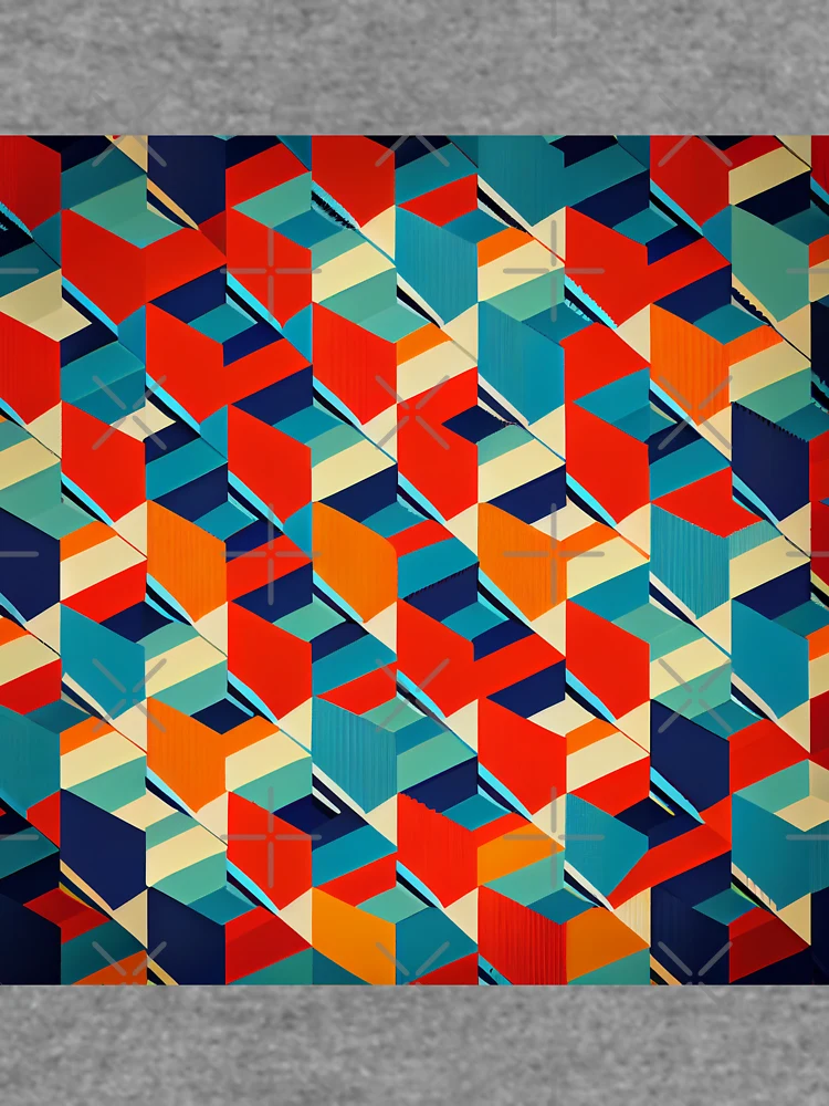 Thumbnail 6 von 6, Leichter Pullover, Vintage Geometric Colorful Pattern Digital Painting designt und verkauft von CodeAndColors.