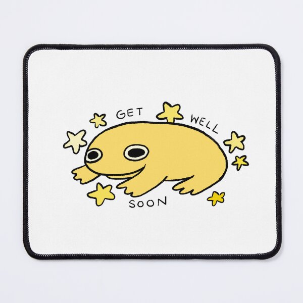 Item preview, Get Well Soon | Yellow Frog with Stars designed and sold by iristocat.
