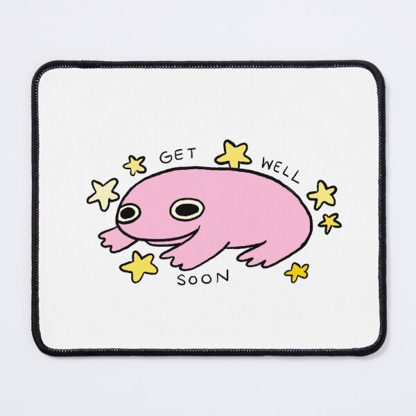 Item preview, Get Well Soon | Pink Frog with Stars designed and sold by iristocat.
