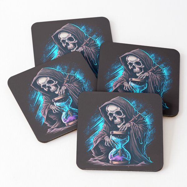 Item preview, Abstract Grim Reaper Drawing with Hourglass Digital Painting designed and sold by CodeAndColors.