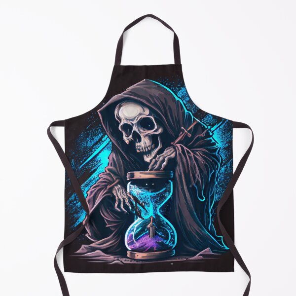 Item preview, Abstract Grim Reaper Drawing with Hourglass Digital Painting designed and sold by CodeAndColors.