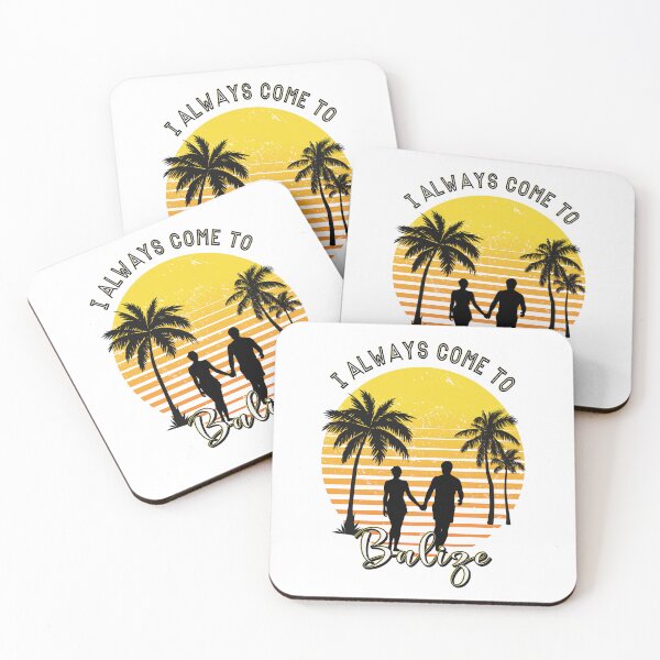Item preview, When I’m in Belize retro sunset palm tree  designed and sold by TipTopTapo.