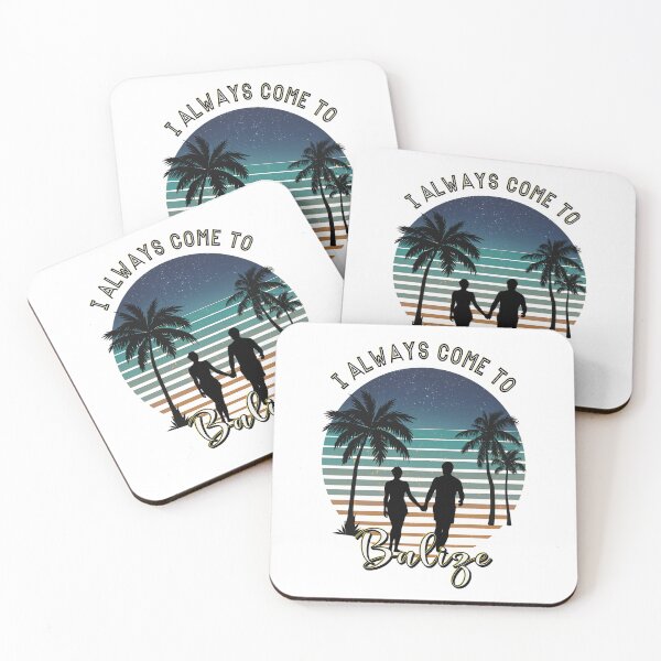 Item preview, When I’m in Belize retro sunset palm trees designed and sold by TipTopTapo.
