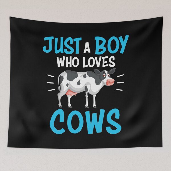 Item preview, Just a Boy Who Loves Cows - Funny Cow Lovers Gift designed and sold by Creative Angel.