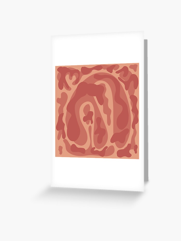 Thumbnail 1 of 2, Greeting Card, red jelly blob designed and sold by Micyak.
