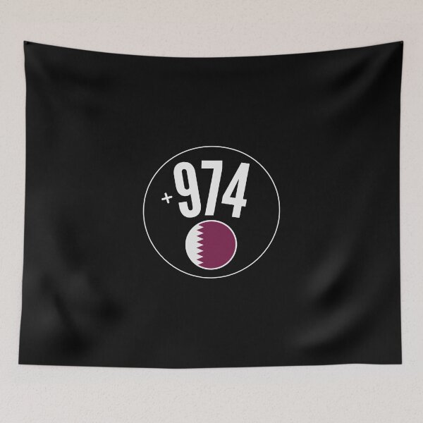 Item preview, QATAR country code +974 phone logo badge designed and sold by LeddsoDello.
