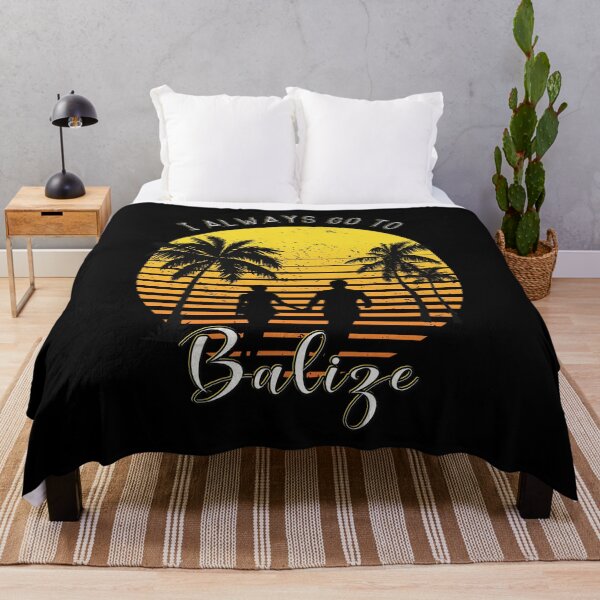 Item preview, I always go to Belize retro sunset palm tree  designed and sold by TipTopTapo.
