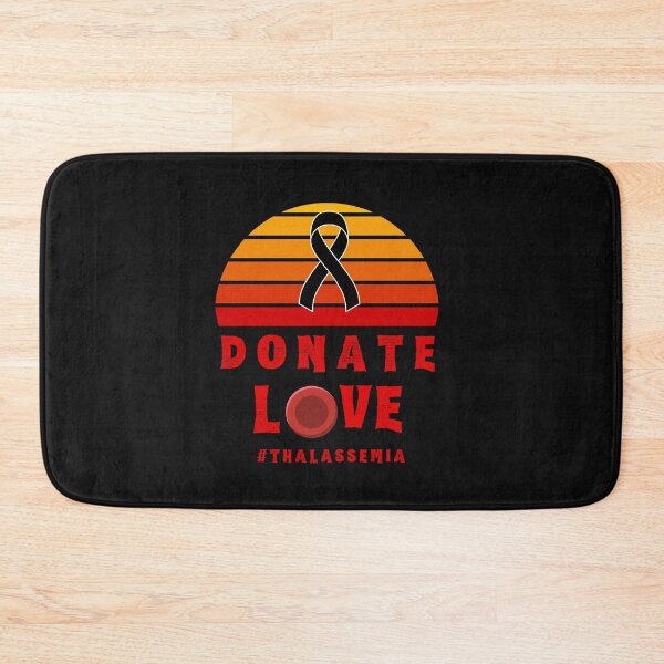 Item preview, Donate Thalassemia Blood Disorder Awareness Encouragement Inspirational Motivational Quote Doctor Nurse Cancer Survivor Purple Ribbon Cancer Support Love Mental Health Depression Anxiety Gift Idea designed and sold by EpsilonEridani.