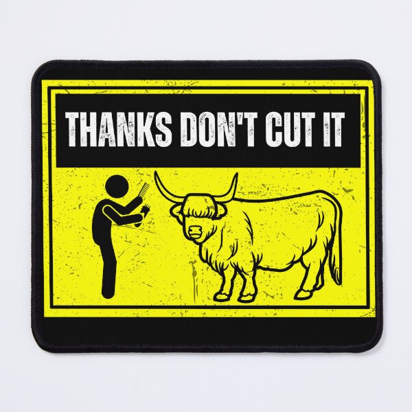 Item preview, The Barber and the Highland cow Thanks don't cut it designed and sold by FarmsteadAcers.