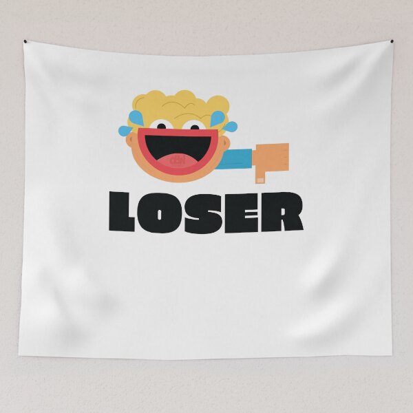 Item preview, You Are A Loser Funny Meme LOL Thumbs Down Laughing Hard Loser Face Artwork Icon Image designed and sold by doseofwin.