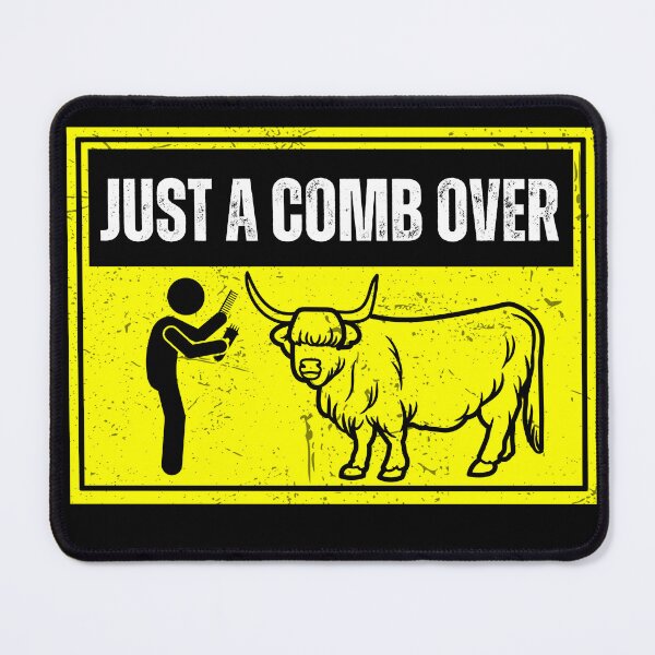 Item preview, The Barber and the Highland cow Just a comb over designed and sold by FarmsteadAcers.