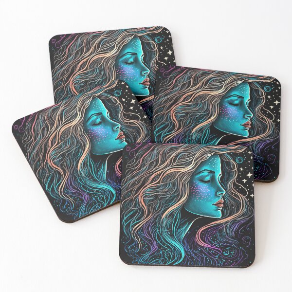 Item preview, Neon Blacklight Portrait of A Woman designed and sold by TortillaChief.