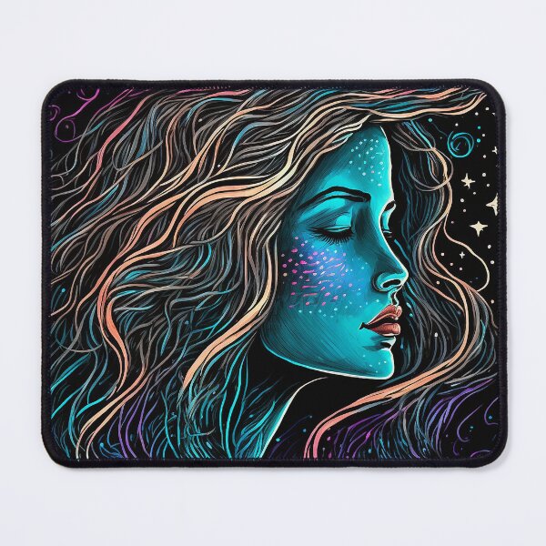 Item preview, Neon Blacklight Portrait of A Woman designed and sold by TortillaChief.