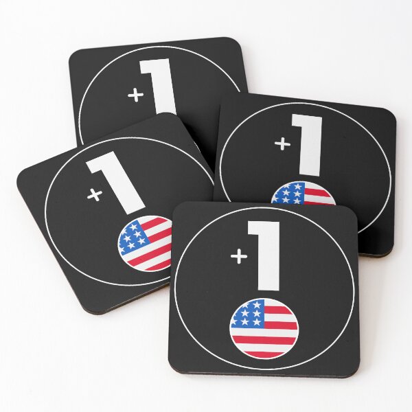 Item preview, USA country code +1 logo badge designed and sold by LeddsoDello.