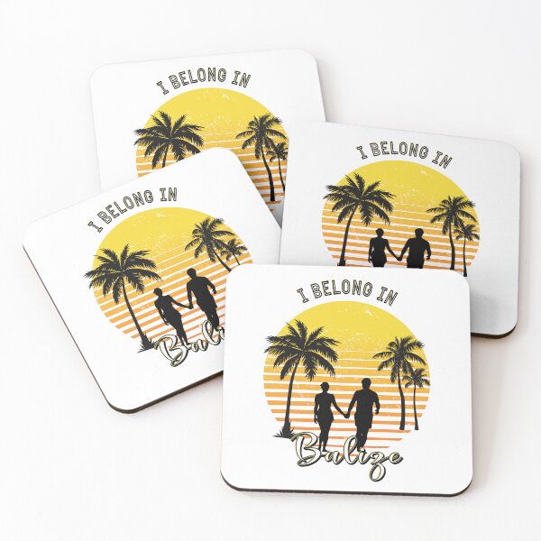 Item preview, I belong in Belize retro sunset palm tree  designed and sold by TipTopTapo.