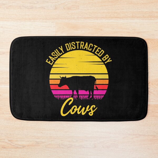 Item preview, Easily Distracted by Cows - Retro Vintage Funny Cow Lovers Gift designed and sold by Creative Angel.