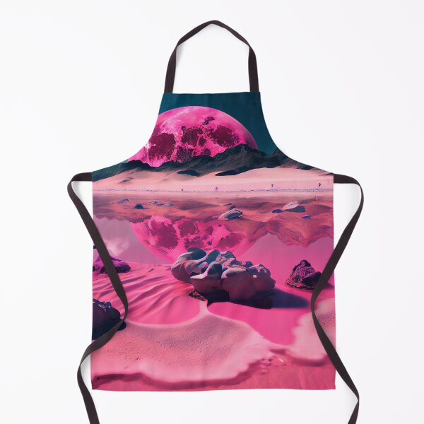 Artikelvorschau, Cool Pink Alien Planet Lake Digital Painting entworfen und verkauft von CodeAndColors.