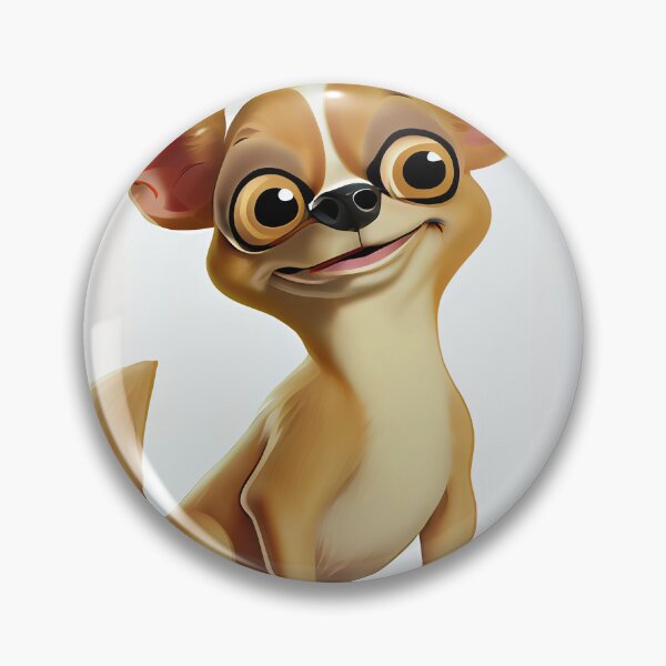 Item preview, Funny Flat Happy Cartoon Chihuahua Digital Painting designed and sold by CodeAndColors.