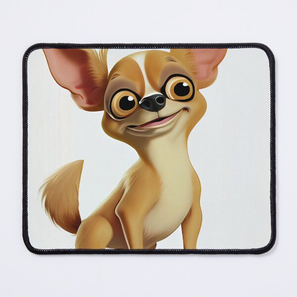 Item preview, Funny Flat Happy Cartoon Chihuahua Digital Painting designed and sold by CodeAndColors.