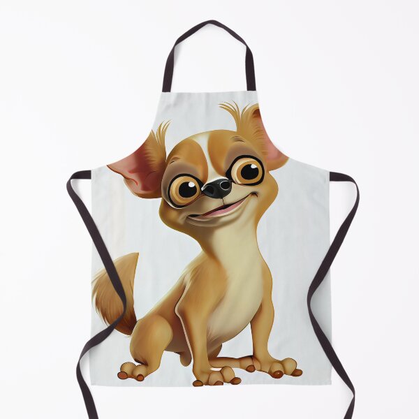 Item preview, Funny Flat Happy Cartoon Chihuahua Digital Painting designed and sold by CodeAndColors.