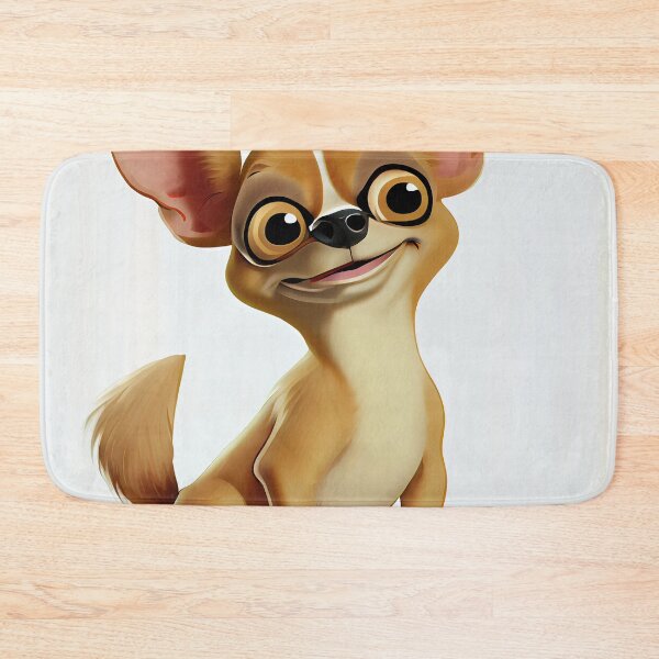 Item preview, Funny Flat Happy Cartoon Chihuahua Digital Painting designed and sold by CodeAndColors.