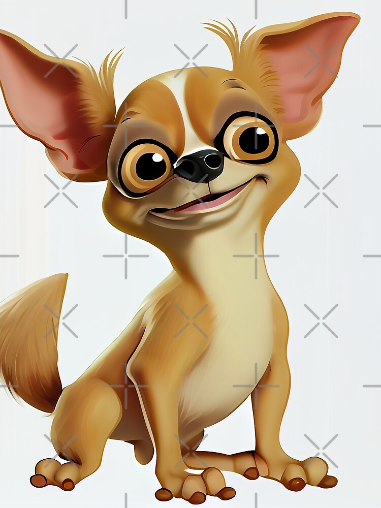 Thumbnail 3 von 3, Tuch, Funny Flat Happy Cartoon Chihuahua Digital Painting designt und verkauft von CodeAndColors.