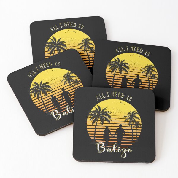 Item preview, All I need is Belize retro sunset palm tree  designed and sold by TipTopTapo.