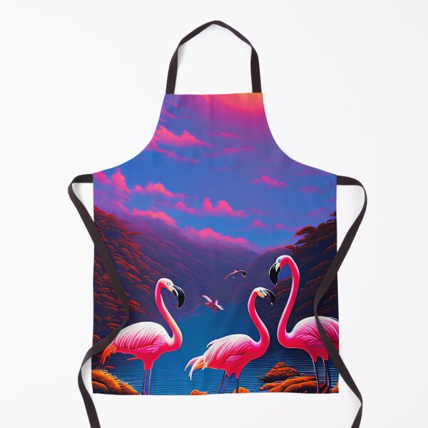 Item preview, Pink Flamingo World Digital Art designed and sold by ArtsyWishesShop.