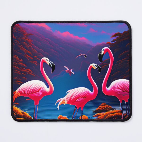 Item preview, Pink Flamingo World Digital Art designed and sold by ArtsyWishesShop.