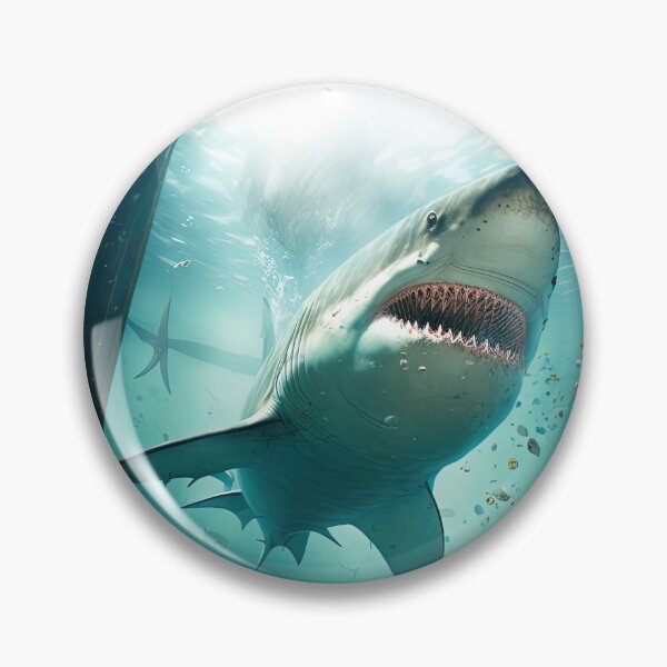 Item preview, white shark sunken ship  designed and sold by Arthoughts.