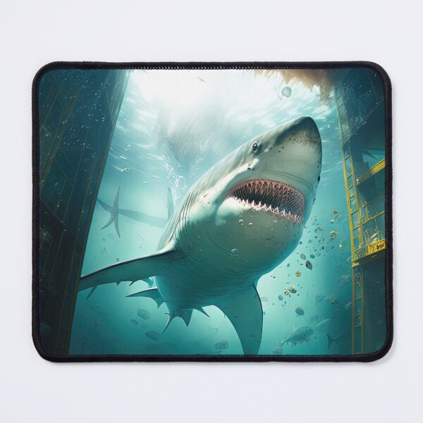 Item preview, white shark sunken ship designed and sold by Arthoughts.