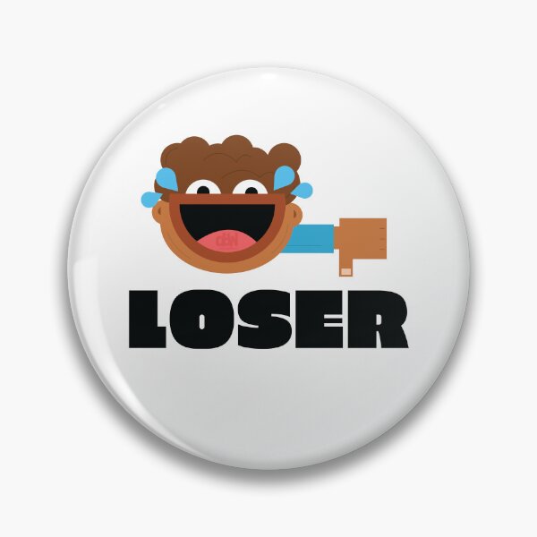 Item preview, You Are A Loser Funny Meme LOL Thumbs Down Laughing Hard Loser Face Artwork Dark Icon designed and sold by doseofwin.