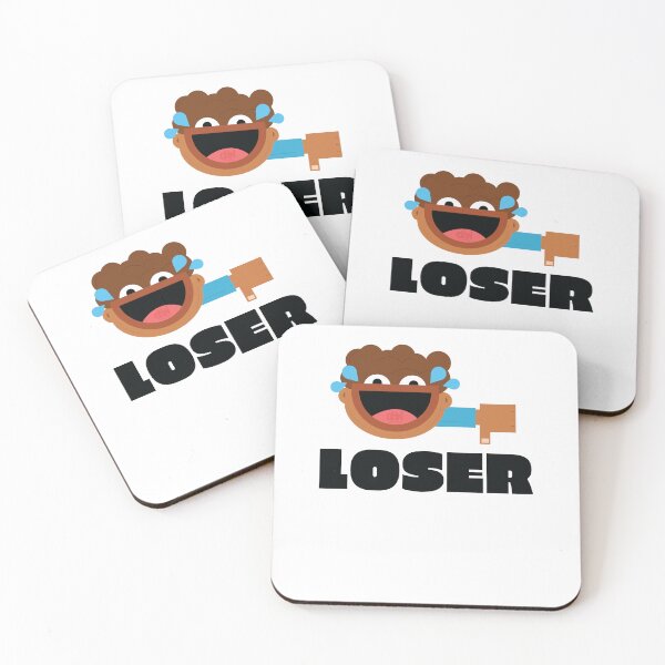 Item preview, You Are A Loser Funny Meme LOL Thumbs Down Laughing Hard Loser Face Artwork Dark Icon designed and sold by doseofwin.