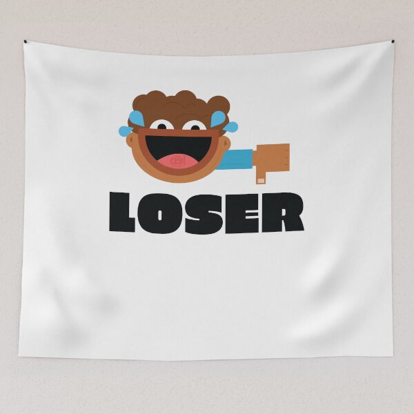 Item preview, You Are A Loser Funny Meme LOL Thumbs Down Laughing Hard Loser Face Artwork Dark Icon designed and sold by doseofwin.