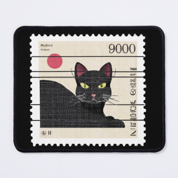 Item preview, Arzo - Black Cat Fictional Vintage Stamp designed and sold by umi ♡.