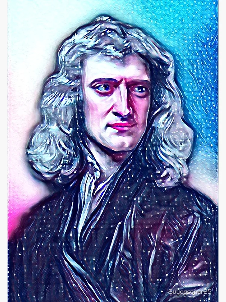 Isaac Newton Artwork | Isaac Newton Portrait | Isaac Newton Wall Art | Art  Print