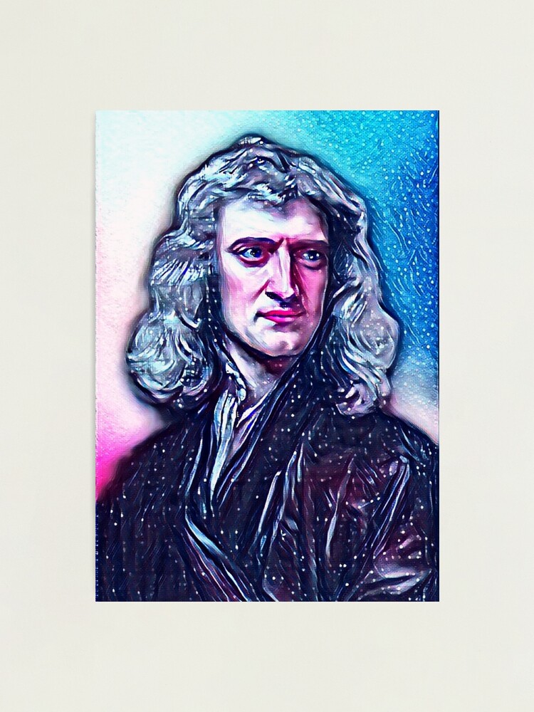 Isaac Newton Portrait Artwork| Pixelz.cc