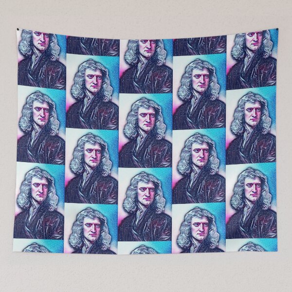 Artikelvorschau, Isaac Newton-Kunstwerk | Isaac Newton-Porträt | Isaac Newton Wandkunst entworfen und verkauft von Suyogsonar25.