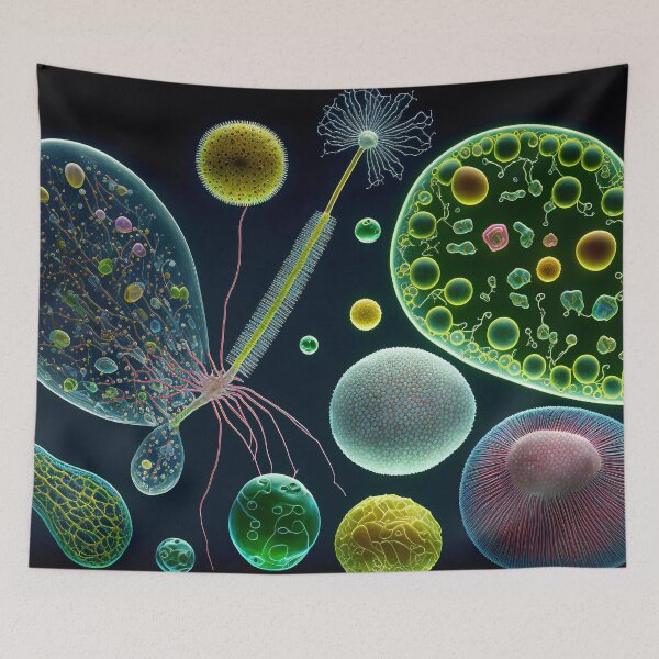Item preview, Imagined Biology With Fun Colorful Microscopic Organisms designed and sold by FunWearVM.