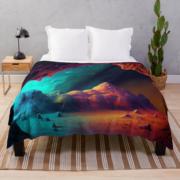 Item preview, Beautiful Night View Outside Alien Cave Digital Painting designed and sold by CodeAndColors.