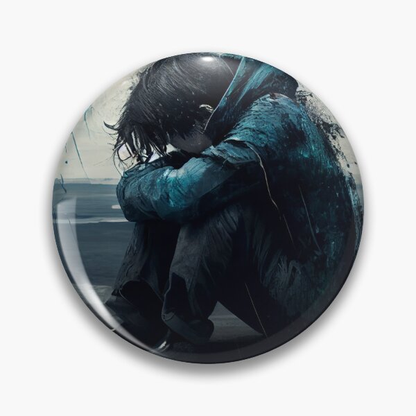 Artikelvorschau, Teenage Boy Crying in the Rain on a Beach Digital Painting entworfen und verkauft von CodeAndColors.