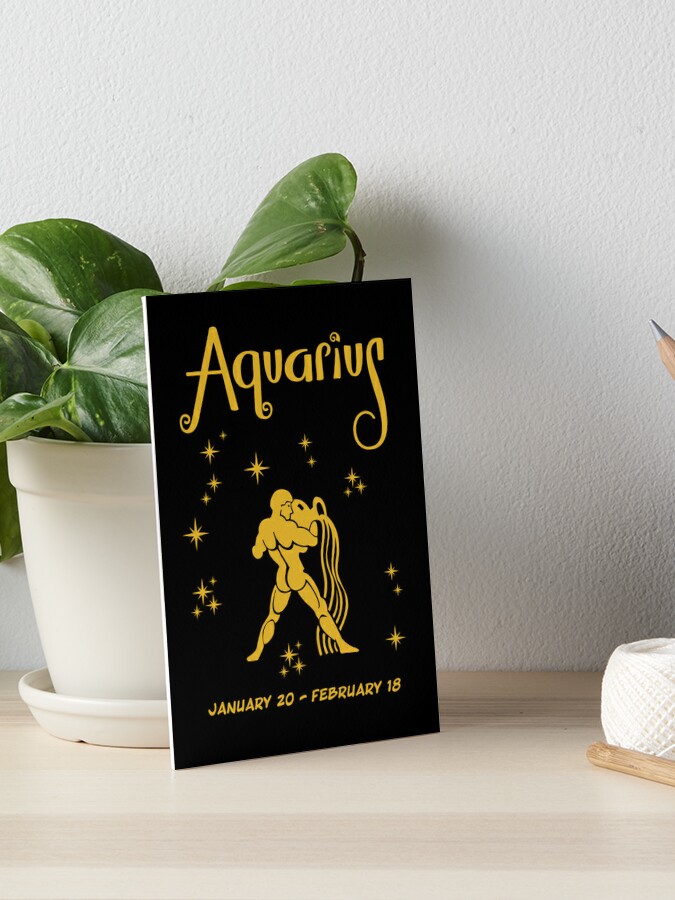 Aquarius Zodiac Sign January 20 to February 18 Art Board Print