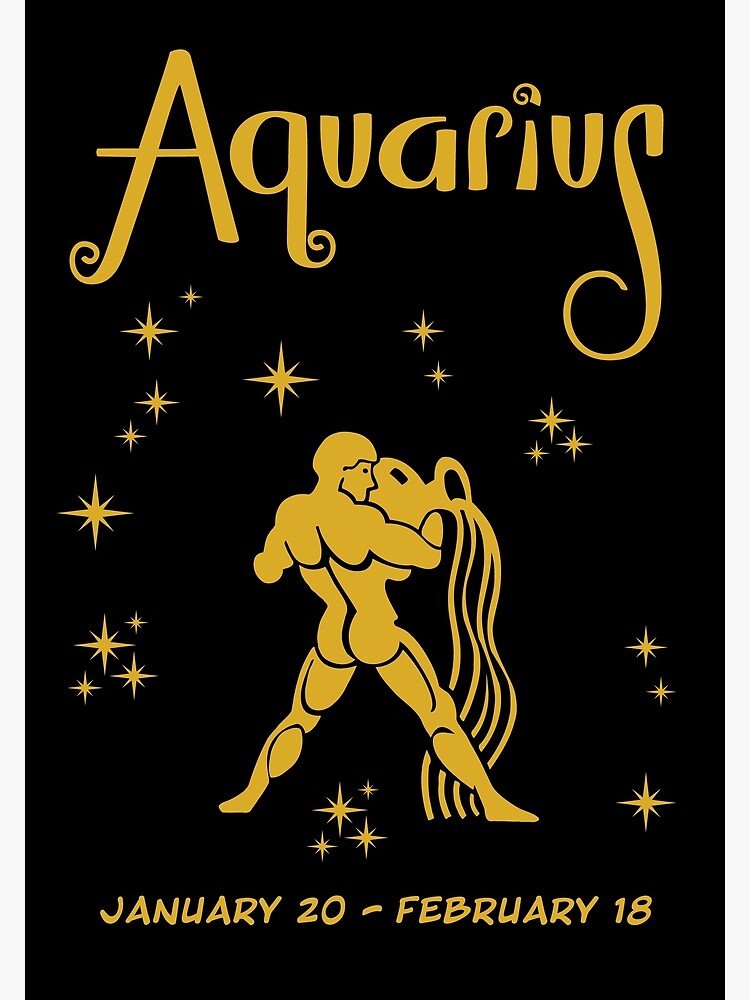 Aquarius Zodiac Sign January 20 to February 18 Poster