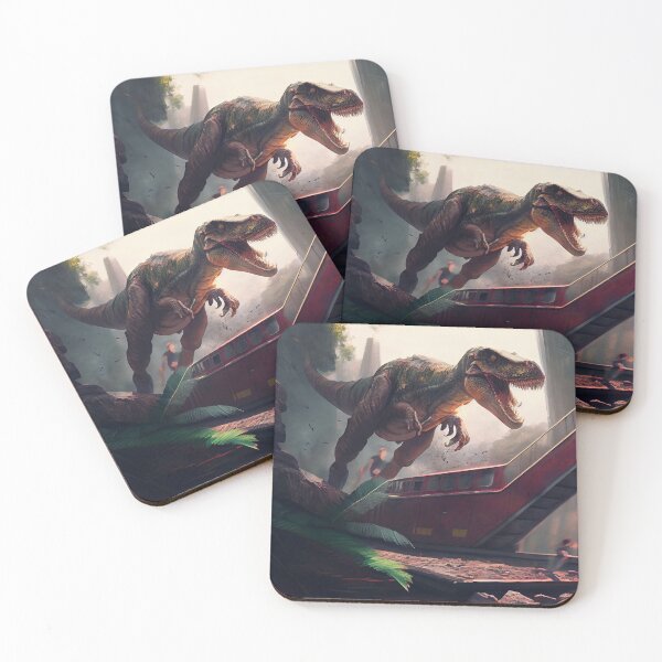 Item preview, Huge Dinosaur Running Rampant in a City Digital Painting designed and sold by CodeAndColors.