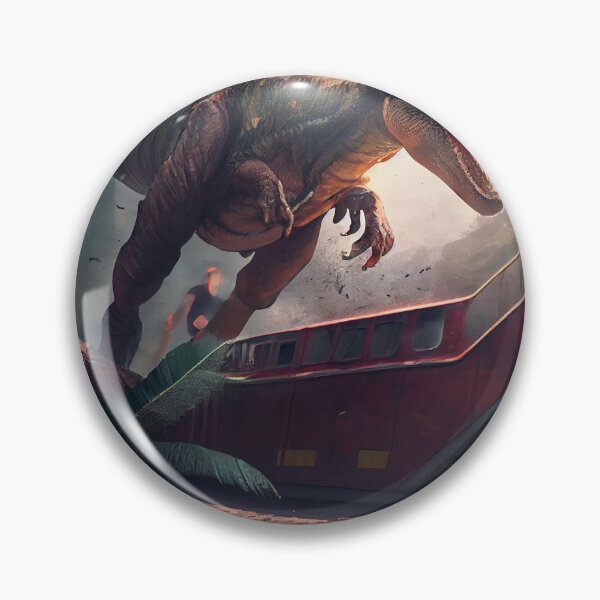 Artikelvorschau, Huge Dinosaur Running Rampant in a City Digital Painting entworfen und verkauft von CodeAndColors.